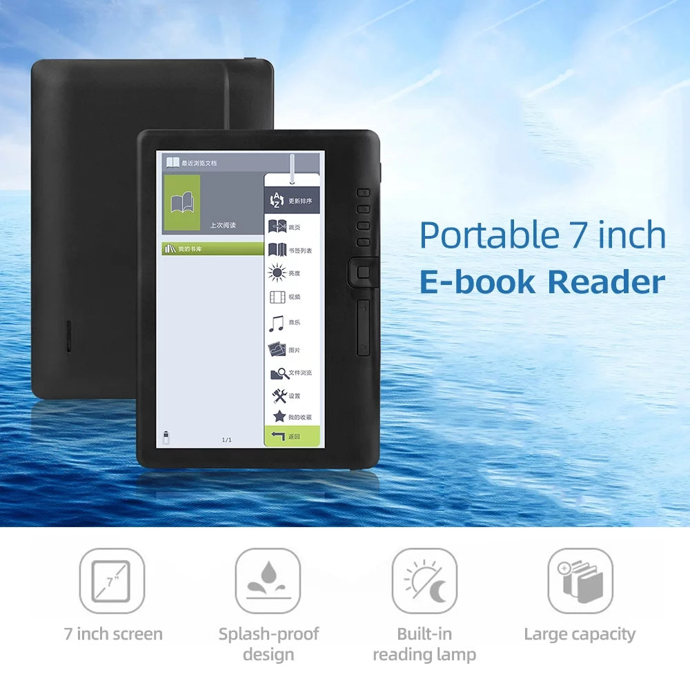 Portable E-book Reader 7 inch 8GB Memory V32083