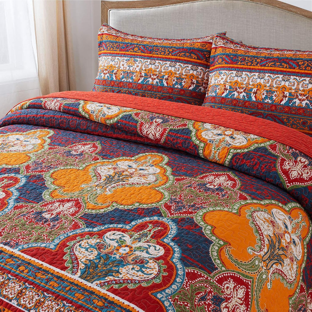 Cotton Bedspread Quilt Set K351643