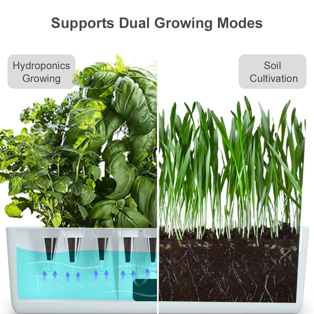 9 Pods Hydroponic Growing System with Adjustable Grow Lights M484826