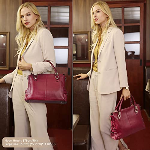 Soft Genuine Leather Satchel Tote Shoulder Bag B653794