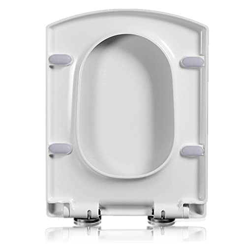 Square White Quick Release Toilet Seat A87383
