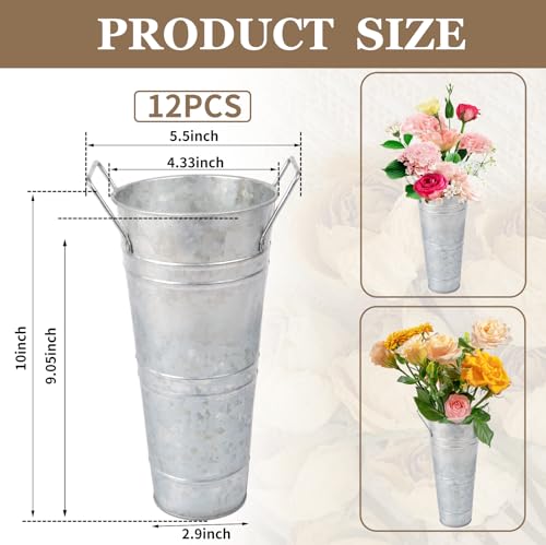 Silver Metal Flower Vase Set of 8 G17904