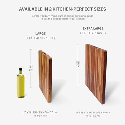 Extra Large Wood Cutting Board with Grip Handles B531212