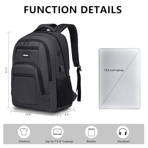 15.6 inch Waterproof Laptop Backpack (Black) M1462