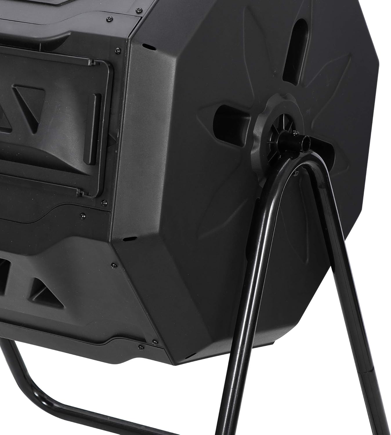 43 Gallon Black Dual Chamber Composting Tumbler I519