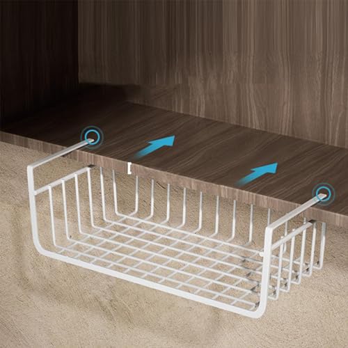 Large Black Under Shelf Wire Basket O7609