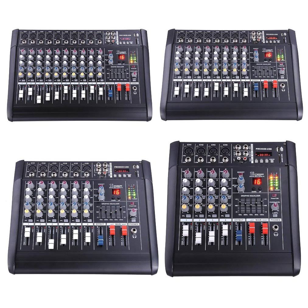 8 Channel Powered Mixer Amplifier with USB Slot B589