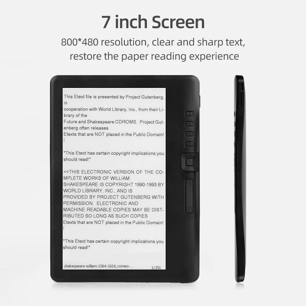 Portable E-book Reader 7 inch 8GB Memory V32083