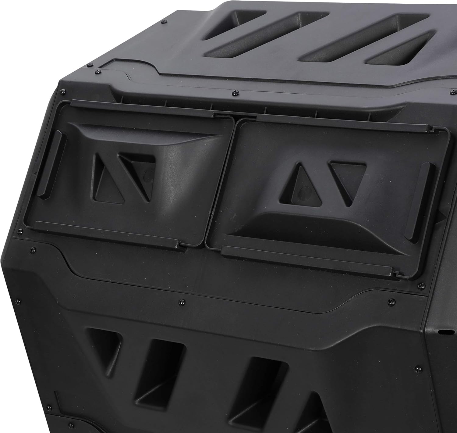 43 Gallon Black Dual Chamber Composting Tumbler I519