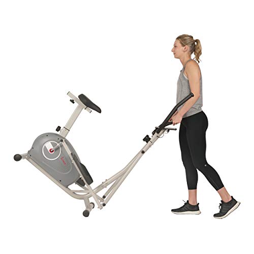 2-in-1 Magnetic Elliptical Upright Bike with Adjustable Seat U9028