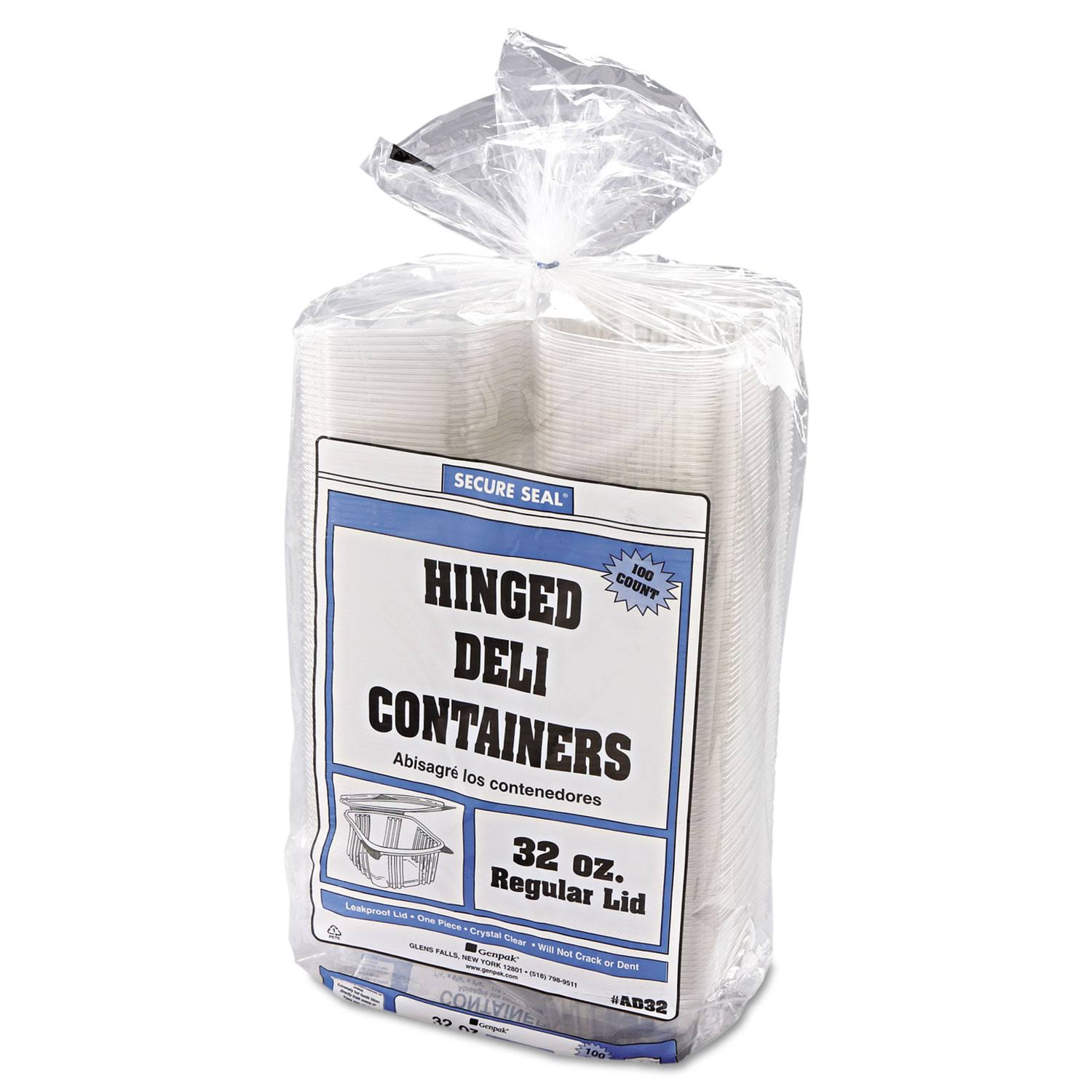32 oz Clear Hinged Deli Container K678
