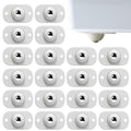 Stainless Steel Self Adhesive Caster Wheels Roller Wheels (8PC, One Size) O319