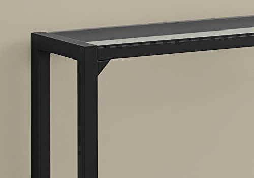 Black Tempered Glass Hall Console T498294
