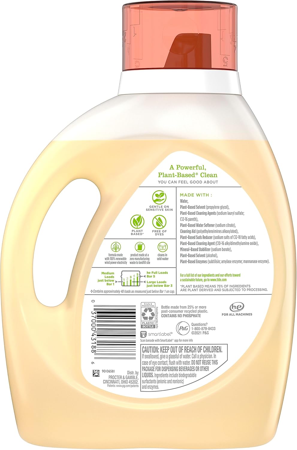 Unscented Liquid Laundry Detergent, 69 fl oz, 48 loads E557