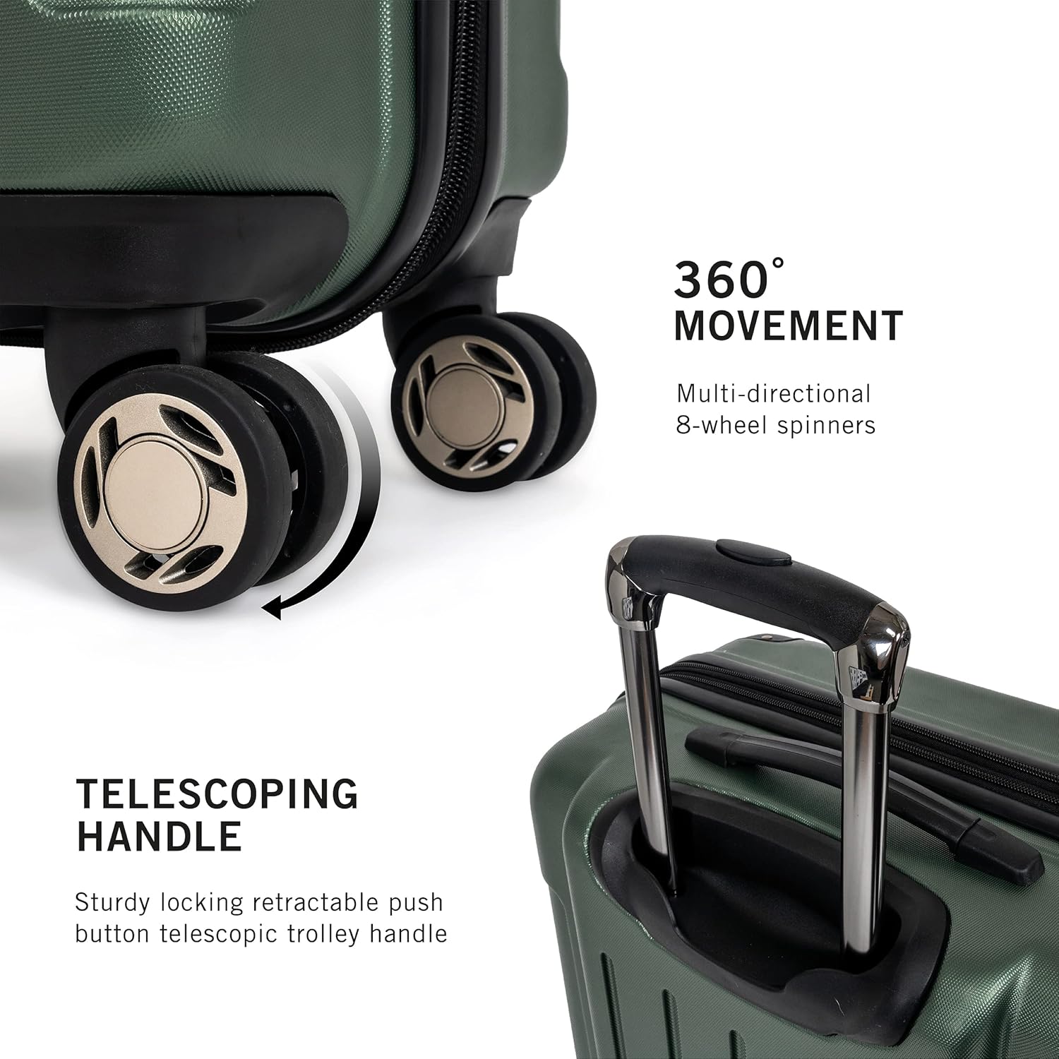 ABS Expandable 8-Wheel Upright, 28-Inch Checked E992