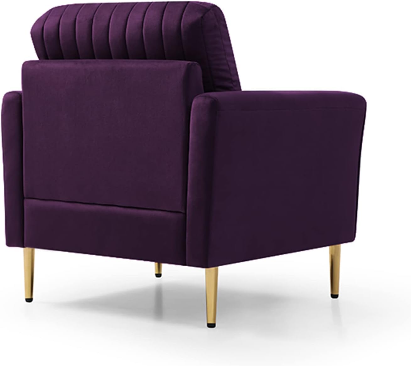 Purple Velvet Accent Chair with Gold Legs Z22361