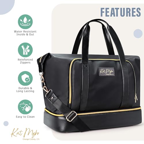 Womens Travel Weekender Bag with shoe compartment O901818