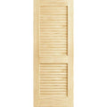 Louvered Solid Wood Primed Standard Door L793979