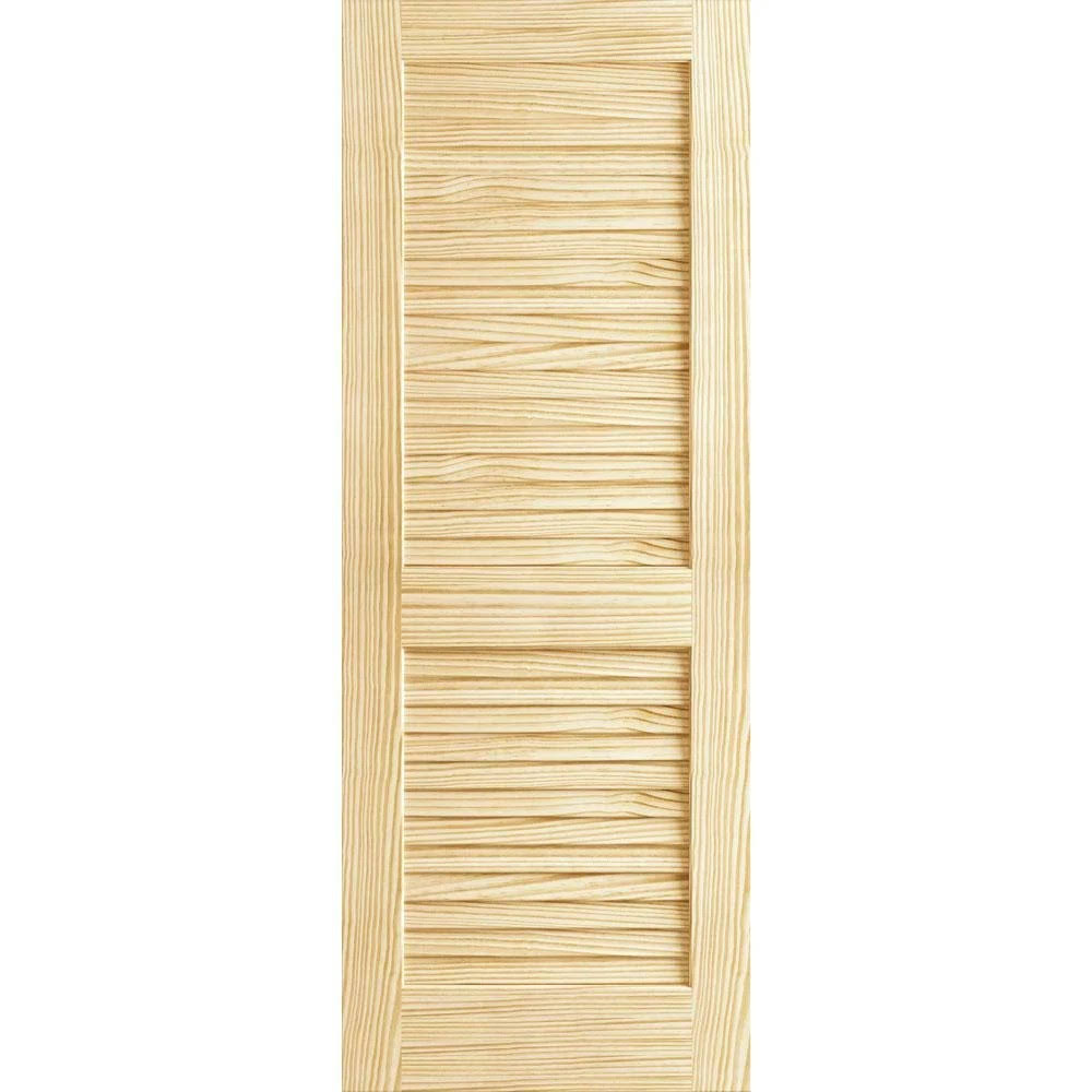 Louvered Solid Wood Primed Standard Door L793979
