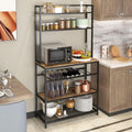 Industrial Kitchen Baker's Rack Microwave Oven Stand Kitchen Pantry Shelf Free Standing Utility Storage Cabinet Sideboard Y829