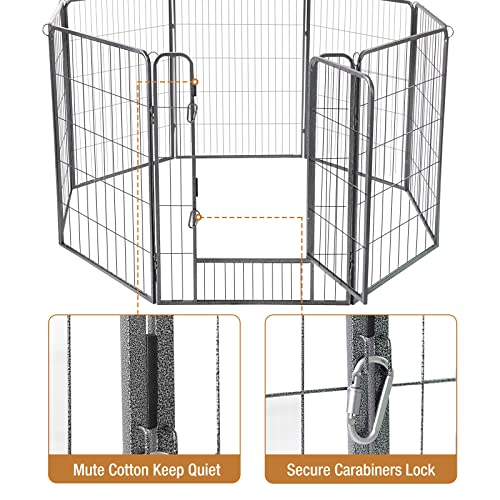 8 Panels 39 Inch Foldable Metal Dog Playpen G395