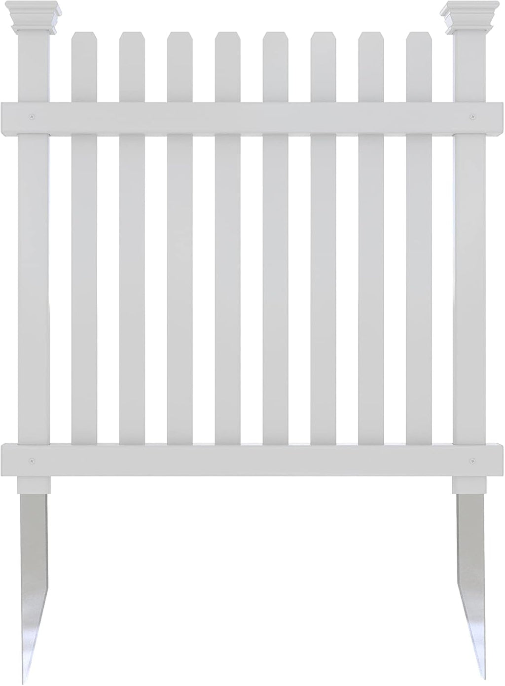 3 Pack Outdoor Garden Fence and Vinyl Gate Kit with Fence Wings A8418