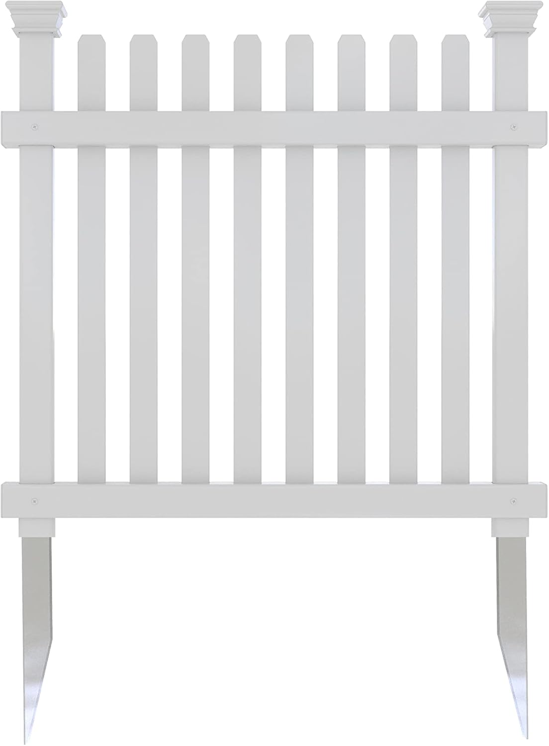3 Pack Outdoor Garden Fence and Vinyl Gate Kit with Fence Wings A8418
