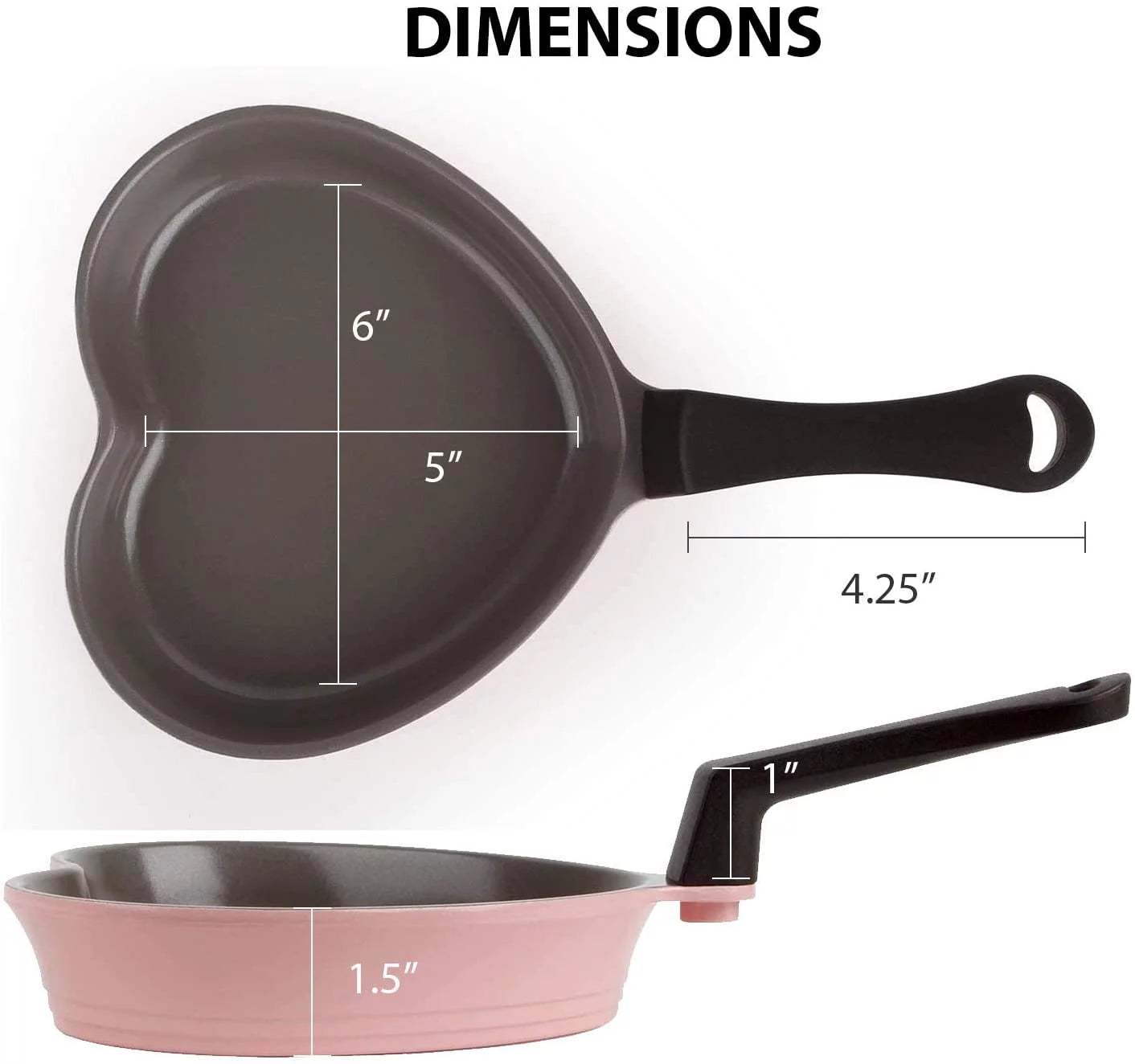 Pink & Red Ceramic Nonstick Heart-Shaped Egg Pan Set F59437