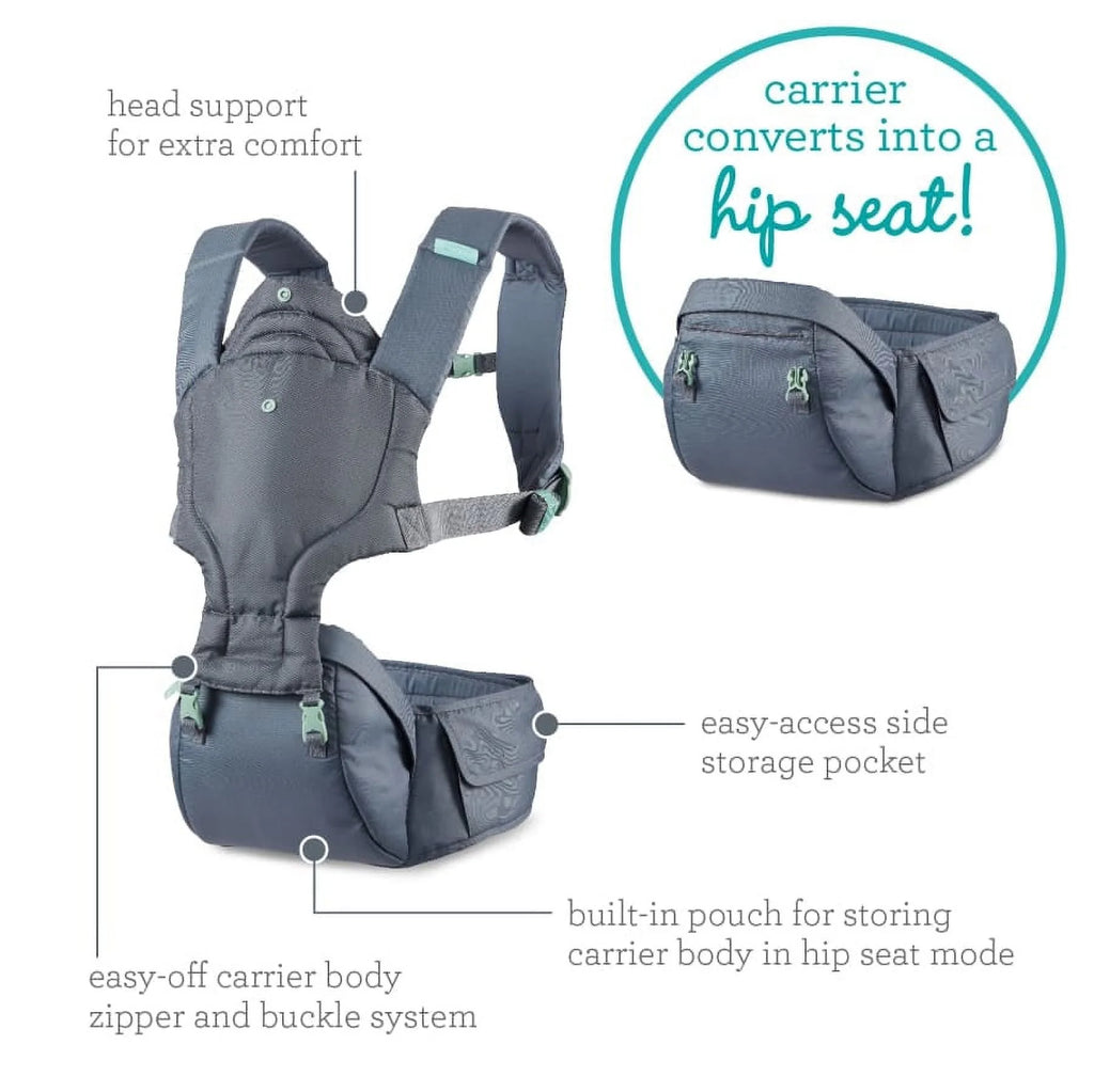 Gray 5-in-1 Hip Seat Baby Carrier E29376
