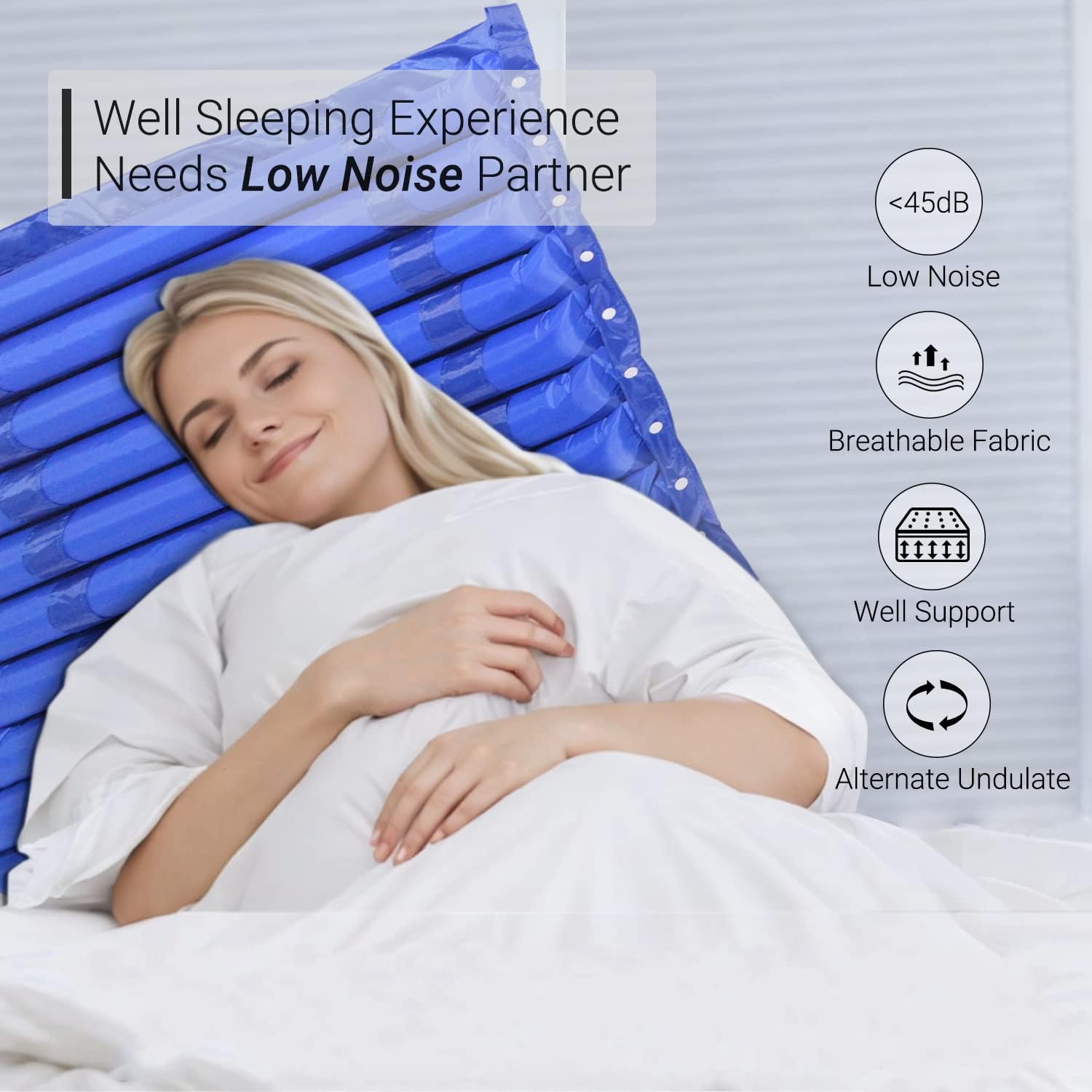 Alternating Air Pressure Mattress with Low Air Loss and 5-level Firmness Adjustment U574199