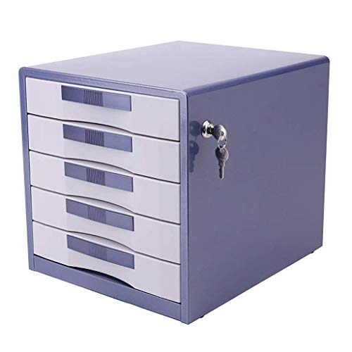 Brown 5-Layer File Cabinet with Lock N970632