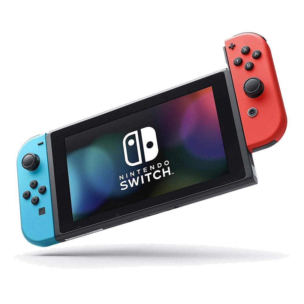 32 GB Console with Neon Blue & Red Joy-Con Bundle with Mario Kart 8 Deluxe + Super Mario Party + Super Mario Maker 2 + Minecraft B1721