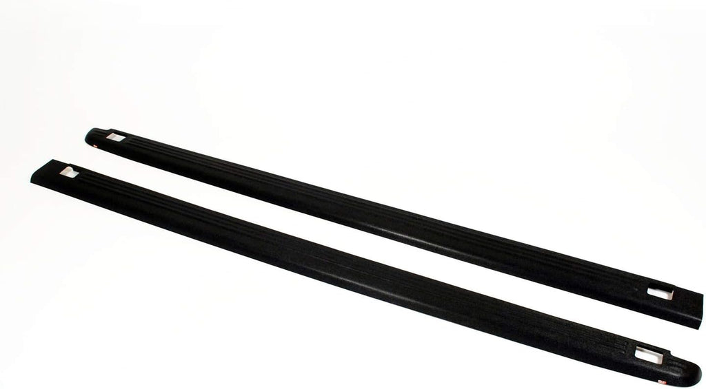 Black Ribbed Truck Bed Rail Caps Set of 2 Z540595