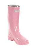 Pink Rubber 11-Inch Mid-Calf Rain Boots W3861