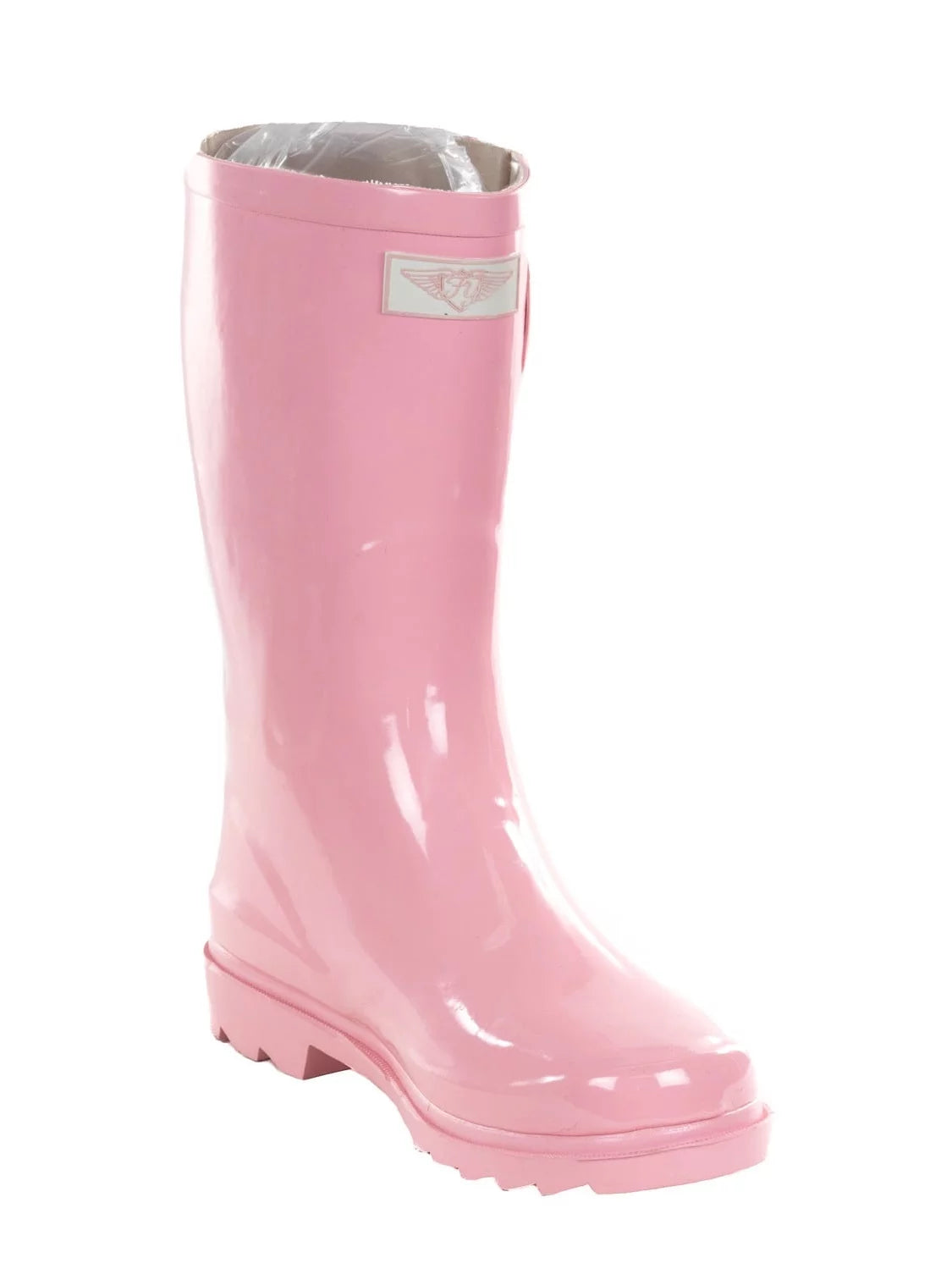 Pink Rubber 11-Inch Mid-Calf Rain Boots W3861