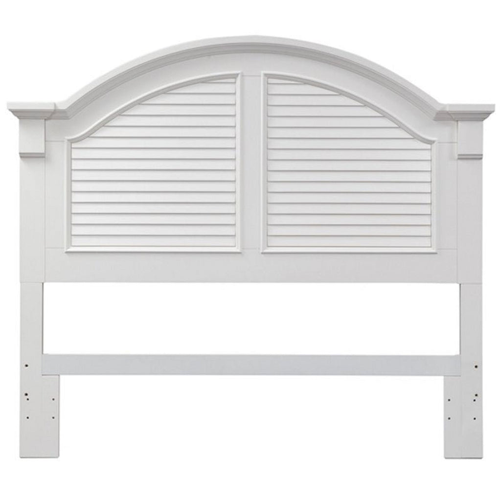White Wood Queen Panel Headboard S92885