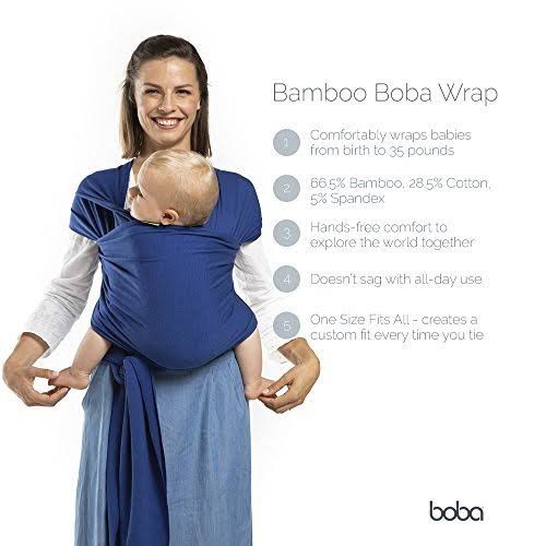 Grey Dark Blue Adjustable Wrap Baby Carrier T60101