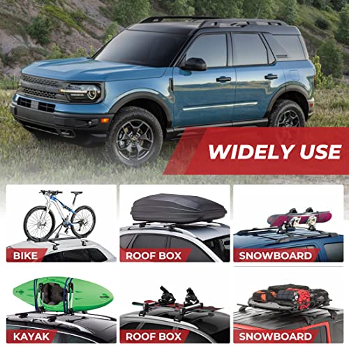 Aluminum Roof Cross Bars for 2020-2023 Ford Explorer with Raised Rails L19369