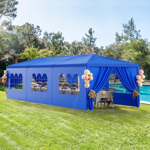 Black 10x30 Heavy Duty Party Tent with 8 Removable Sidewalls U45253