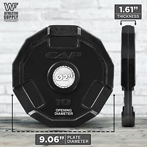 12-Sided Rubber Coated Grip Plate 2-Inch Olympic Weight Plate G164