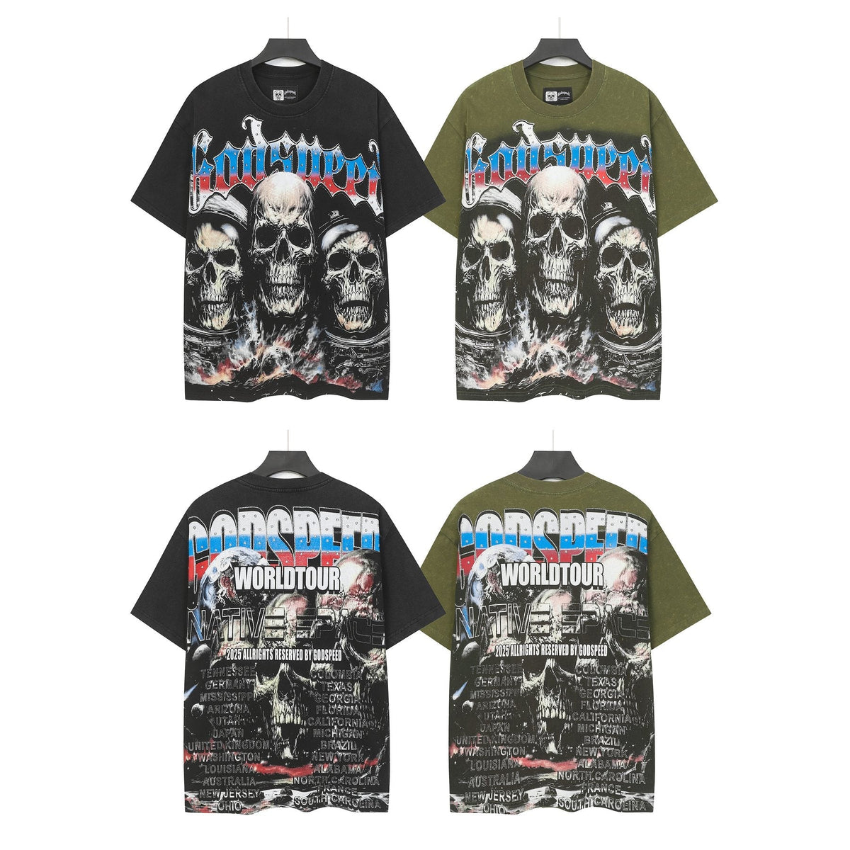 Godspeed World Tour Skull Graphic T-Shirt