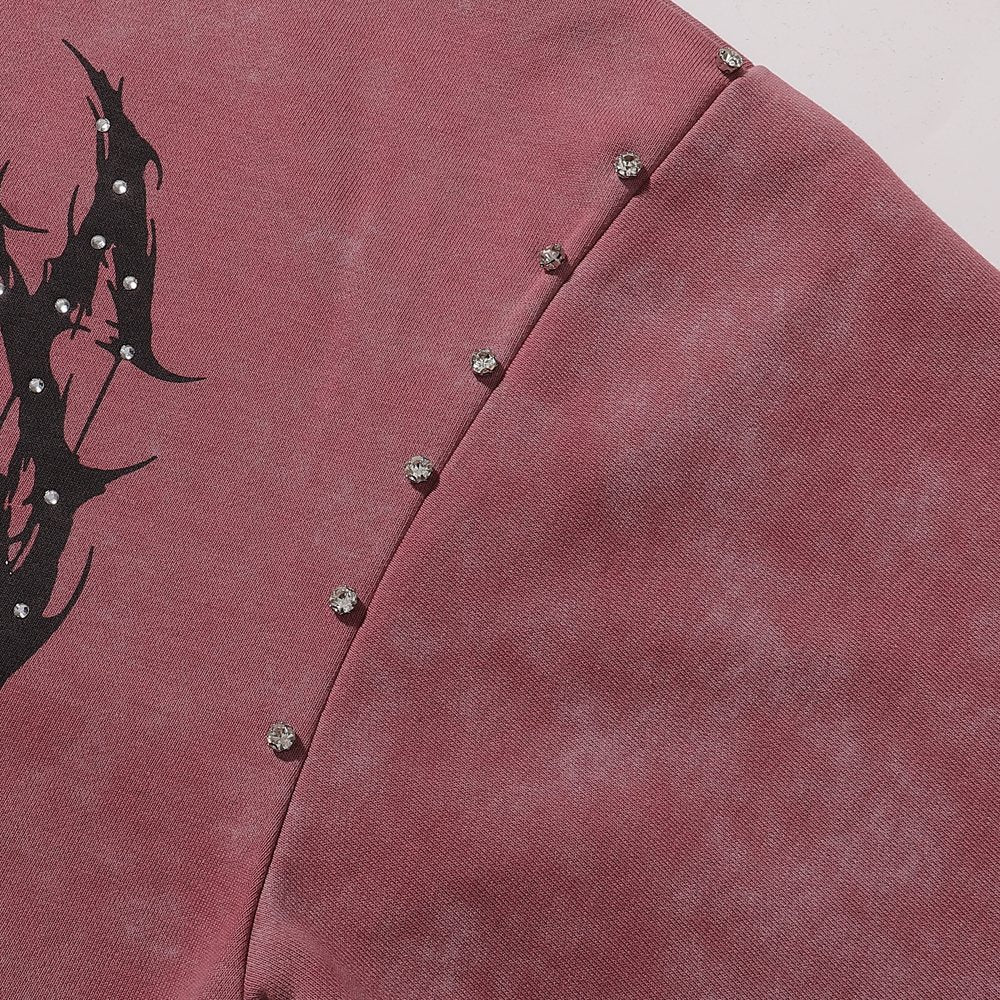 KLEEP 2004 Rhinestone Graphic Short-Sleeve T-Shirt